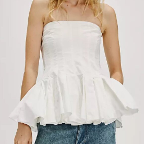Free People White Strapless Top - Picture 2 of 9